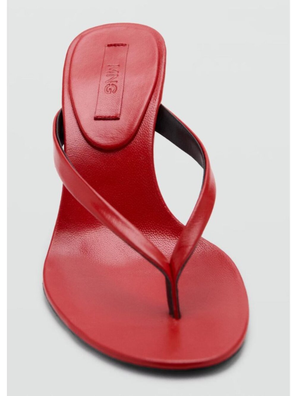 MANGO HAILEY BIEBER FUNNEL-HEEL LEATHER SANDAL